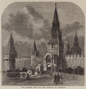 Das Heilige Tor des Kremls in Moskau (Gravur)