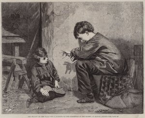 Der Schatten an der Wand (Stich) von English School