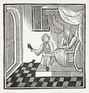 Der Ruhm des Schusters, Illustration aus Chap-books des achtzehnten Jahrhunderts von John Ashton, veröffentlicht 1882