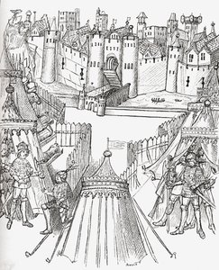 Die Belagerung von Rouen, Frankreich im Jahr 1418, aus 