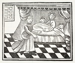 Die Bedeutung von Träumen, Illustration aus Chap-books of the Eighteenth Century von John Ashton, veröffentlicht 1882