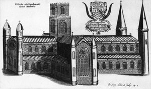 Die südliche Außenansicht der Kathedrale von Durham, 1660
