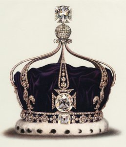 Die Staatskrone von Königin Mary aus den Kronjuwelen Englands von English School