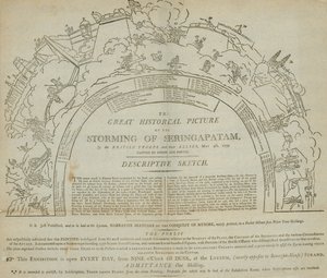Die Erstürmung von Seringapatam, gemalt von Robert Ker Porter, Panorama im Lyceum, Strand, London von English School