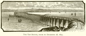 Die Tay-Brücke, vor dem 28. Dezember 1879