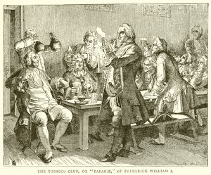Der Tabaksklub oder Tabagie von Friedrich Wilhelm I. von English School