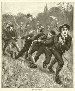 Der Tauziehen (Gravur) von English School