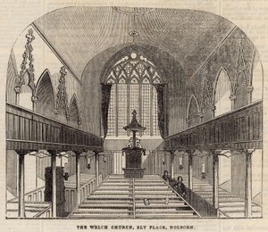 Die walisische Kirche, Ely Place, Holborn