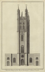 Die Westansicht der Pfarrkirche St. Michael, Cornhill, London