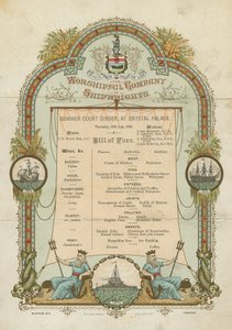 Sommergerichtsdinner der Worshipful Company of Shipwrights (Chromolithographie)