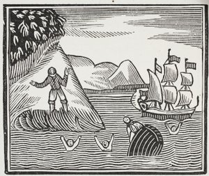 Das Wrack, Illustration aus Chap-books des achtzehnten Jahrhunderts von John Ashton, veröffentlicht 1882 von English School