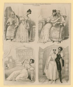 Die Haltungen von Miss Fanny Kemble als Julia