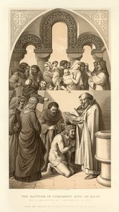 Die Taufe von Ethelbert, König von Kent von English School