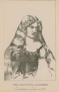 Die schöne Albino, ausgestellt in London im Jahr 1810
