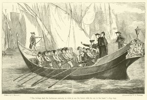 Die Bischöfe hatten die barbarische Neugier, den Baron mit seinem Ruder in der Hand zu sehen von English School