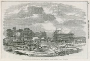 Das Gebäude im Hyde Park, London, für die Große Ausstellung von 1851 von English School