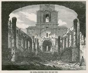 Das Brennen der St. Annes Kirche in Limehouse von English School