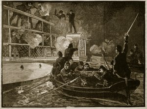 Die Eroberung der Caroline, 1837, Illustration aus Cassells Illustrierter Geschichte Englands von English School