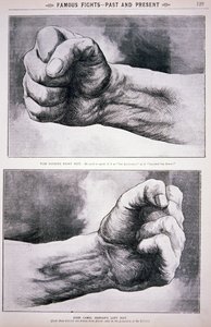 Die geballten Fäuste von Tom Sayers und John Heenan