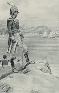 Der Tod des armen Toussaint Louverture naht, der schwarze Anführer beobachtet die kommende Flotte, die Napoleon zu seiner Zerstörung geschickt hat von English School