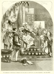Entlassung des Earl of Murray und des Abtes von Kilwinning durch Königin Elisabeth von English School