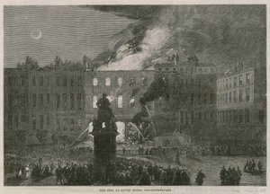 Das Feuer im Savile House, Leicester Square, London