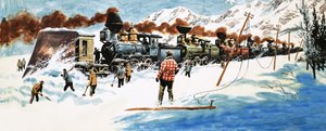 Die erste transkontinentale Eisenbahnlinie quer durch Amerika von English School