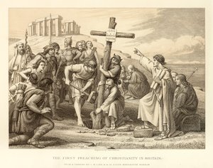 Die erste Predigt des Christentums in Britannien von English School