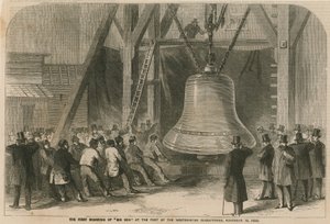Das erste Läuten von Big Ben am Fuß des Westminster Clock Tower