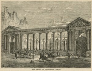 Die Vorderseite von Grosvenor House, London von English School