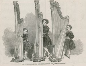 Die jugendlichen Harfenisten - Adolphus, Ernest und Fanny Lockwood