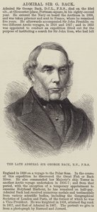 Der verstorbene Admiral Sir George Back, RN, FRS (Gravur)