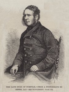 Der verstorbene Herzog von Norfolk (Gravur)