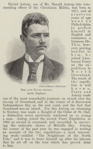 Der verstorbene Eivind Astrup, Arktisforscher (Gravur)
