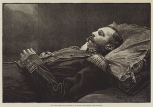 Der verstorbene Kaiser Alexander II. von Russland nach dem Tod (Stich)