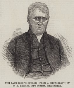 Der verstorbene Joseph Sturge (Gravur) von English School
