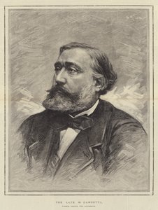 Der verstorbene M. Gambetta, französischer Redner und Staatsmann (Gravur) von English School