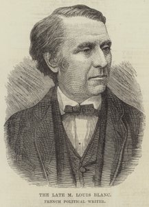 Der verstorbene M Louis Blanc, französischer politischer Schriftsteller (Stich) von English School