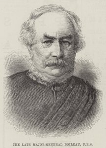 Der verstorbene Generalmajor Boileau, FRS (Stich) von English School