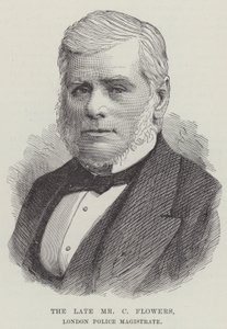 Der verstorbene Herr C Flowers, Londoner Polizeimagistrat (Stich) von English School