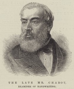 Der verstorbene Herr Chabot, Handschriftenprüfer (Gravur) von English School