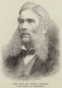 Der verstorbene Mr. Henry Calvert, Vizekonsul in Alexandria (Gravur)
