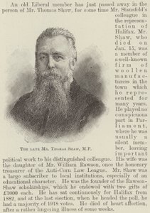 Der verstorbene Mr. Thomas Shaw, MP