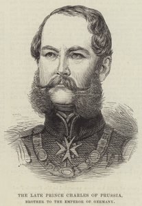 Der verstorbene Prinz Karl von Preußen, Bruder des Kaisers von Deutschland (Gravur) von English School