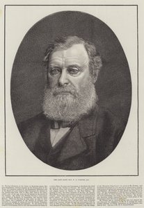 Der verstorbene ehrenwerte W E Forster, MP (Stich) von English School