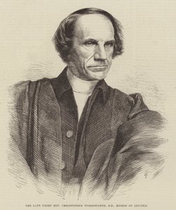 Der verstorbene Hochwürdige Christopher Wordsworth, DD, Bischof von Lincoln (Gravur) von English School