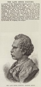 Der verstorbene Señor Fortuny, spanischer Künstler (Stich) von English School
