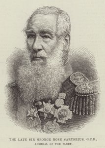 Der verstorbene Sir George Rose Sartorius, GCB, Admiral der Flotte (Gravur)