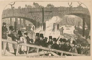 Der lebendige Strom an der London Bridge von English School