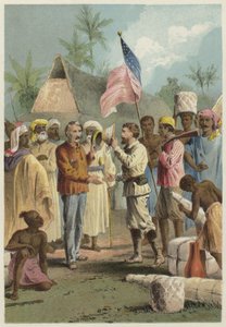 Das Treffen von Henry Morton Stanley und David Livingstone